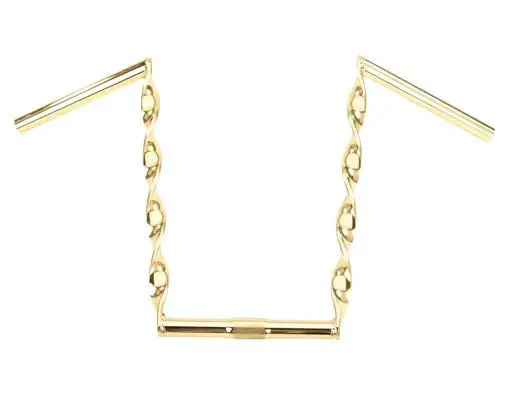 Flat Twisted Handlebar 15" 25.44Mm Gold. 1