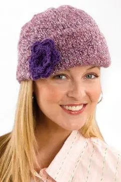 Flower Bedecked Decorated Cap Pattern (Knit) 1
