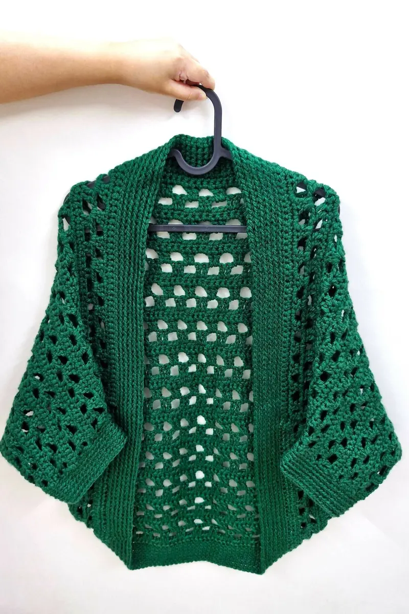 Forest Leaves Cocoon Shrug (Crochet) 1
