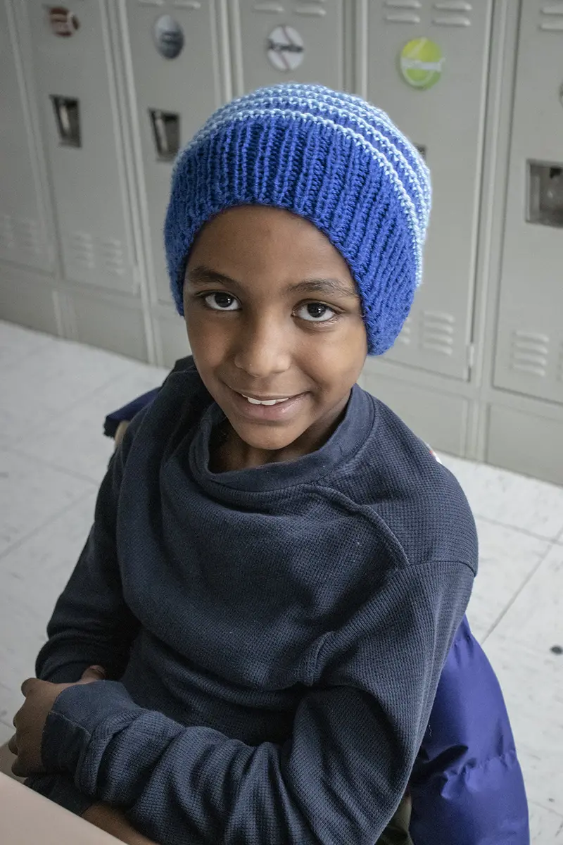 Frankie Striped Hat (Knit) 1