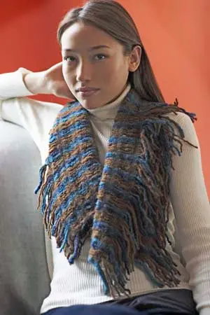Fringed Felted Scarf Pattern (Knit) 1