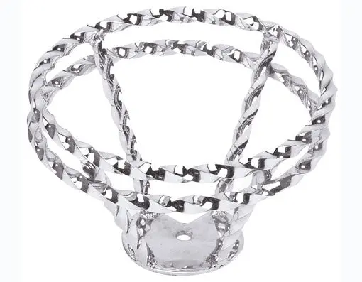 Full Double Twisted Streight Steering Wheel Chrome. 1