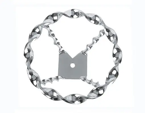 Full Flat Twisted Streight Steering Wheel Chrome. 1