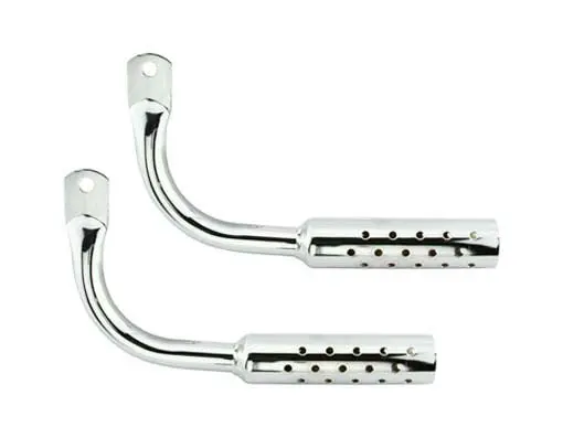 Gangster Muffler W/Holes Chrome. 1