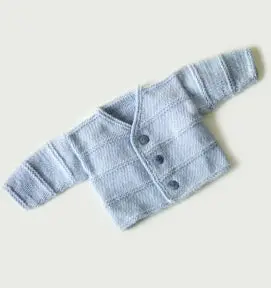 Garter Ridge Baby Cardigan Pattern (Knit) - Version 1 1