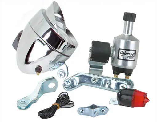 Generator Bullet Light Set W/Visor Chrome. 1