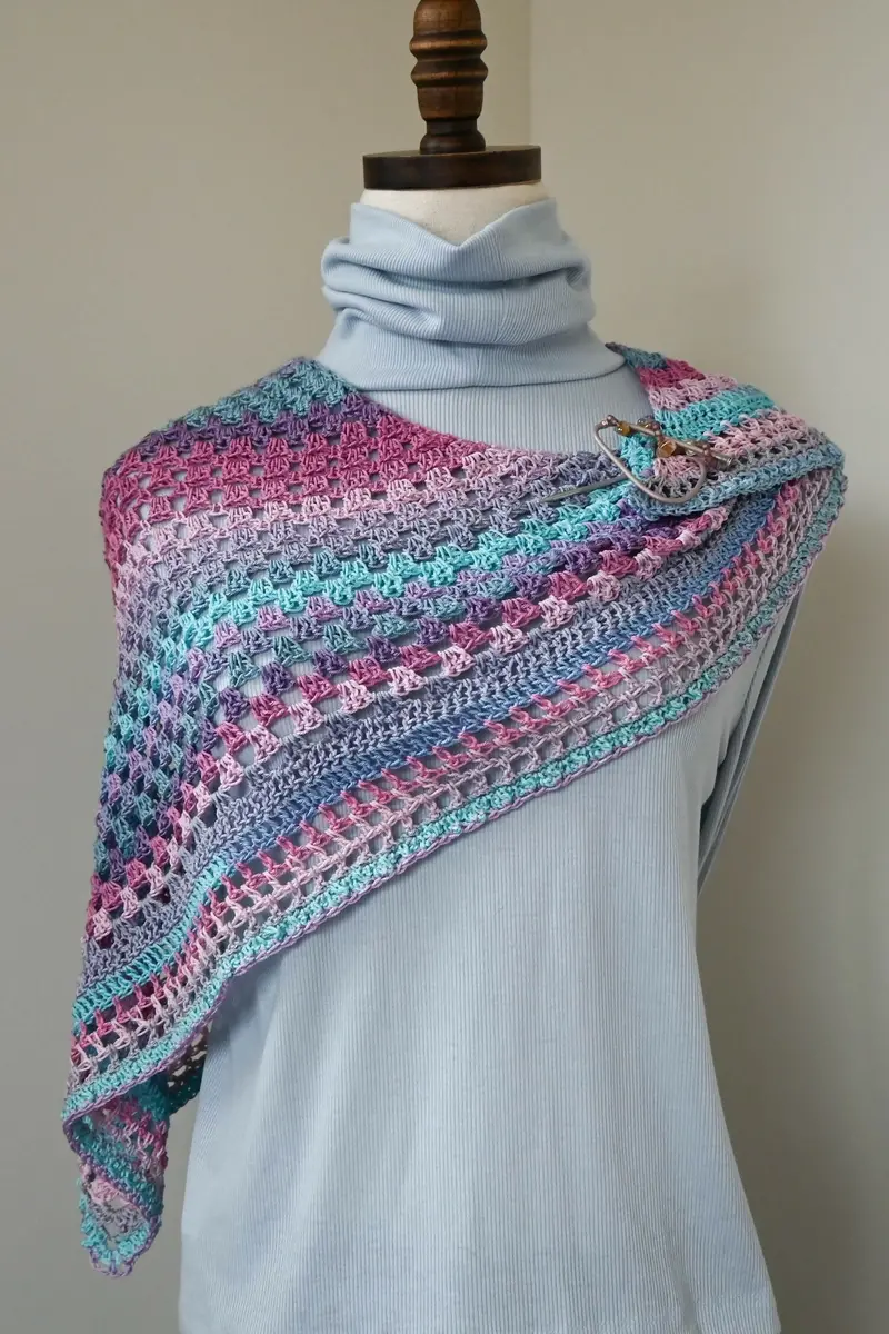 Gift To Myself Crescent Shawlette (Crochet) 1