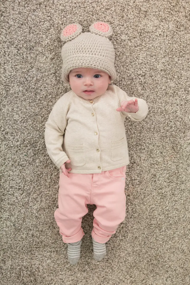 Girl's Baby Bear Hat (Crochet) 1