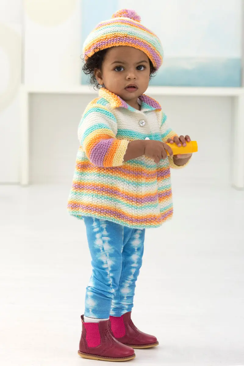 Girl's Cardi And Tam (Knit) 1