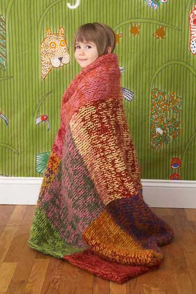 Glowing Colors Afghan Pattern (Knit) 1