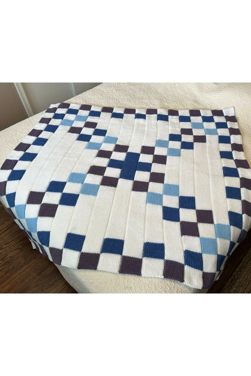 Granny Square Blanket (Circular Knitting Machine) 2