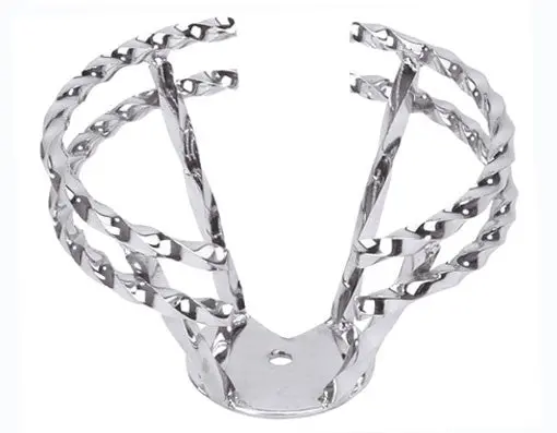 Half Double Twisted Streight Steering Wheel Chrome. 1