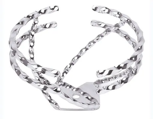 Half Double Twisted Swirl Steering Wheel Chrome. 1