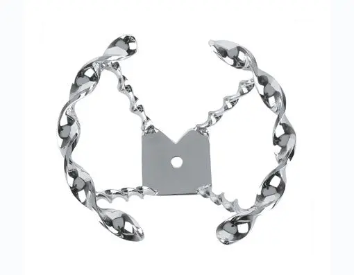 Half Flat Twisted Streight Steering Wheel Chrome. 1