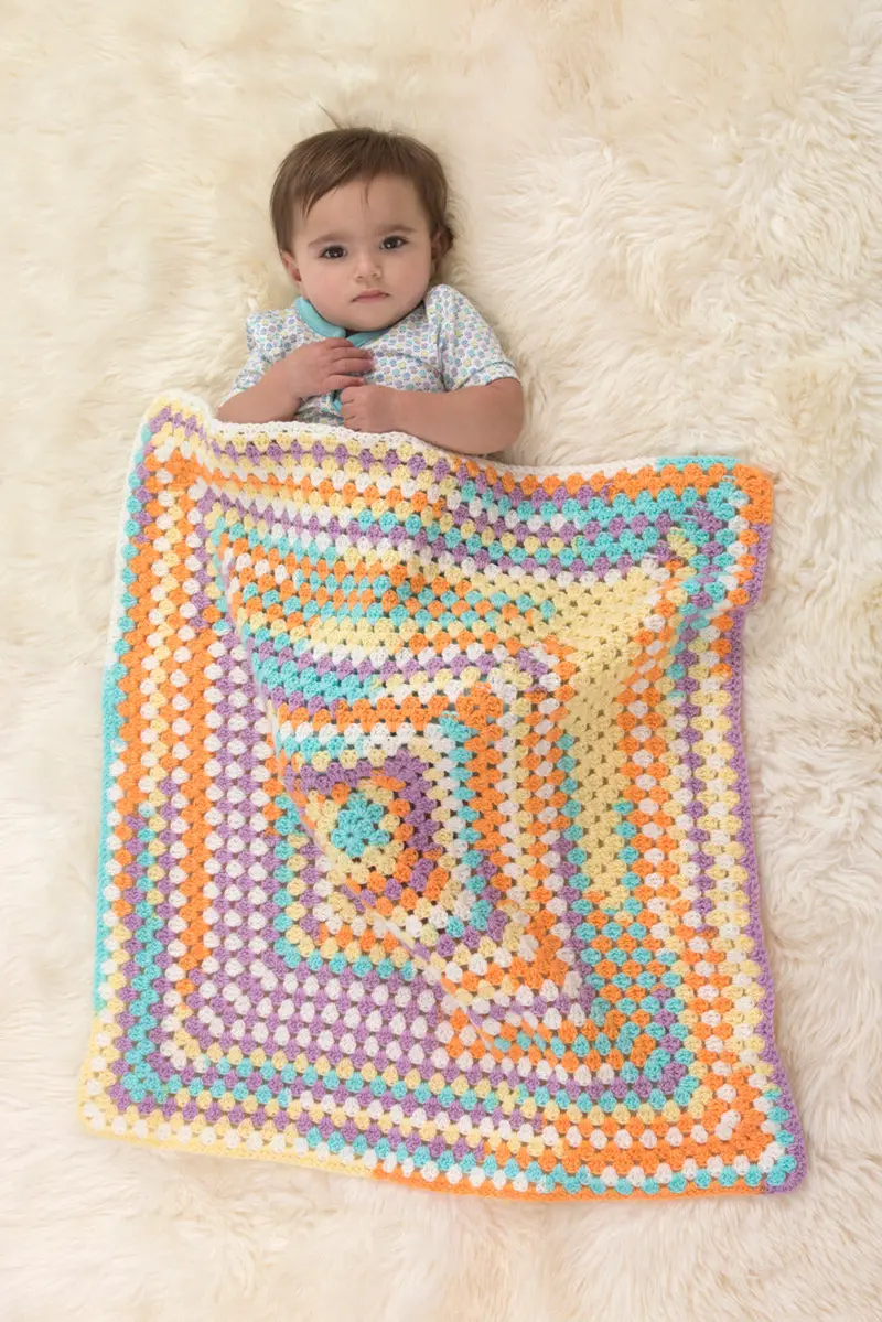 Happy Colors Baby Afghan (Crochet) - Version 2 1