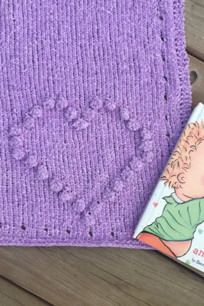 Heart O’ Mine Stroller Blanket (Knit) 1