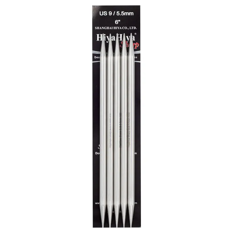 Hiyahiya Stainless Steel Double Point Needles 6" (Sizes 0 To 10) 10