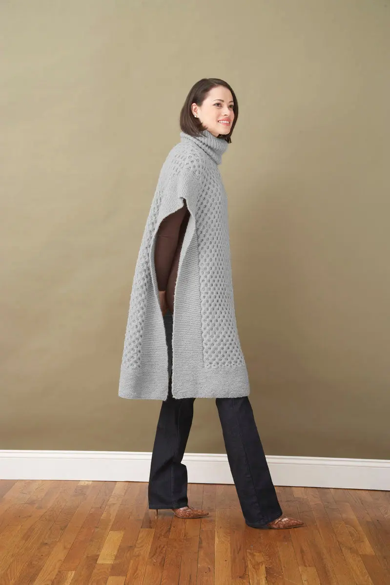 Honeycomb Poncho Pattern (Knit) 1