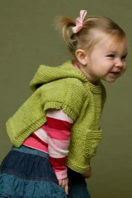 Hooded Baby Poncho Pattern (Knit) - Version 1 1