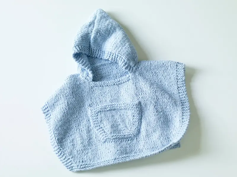 Hooded Baby Poncho Pattern (Knit) - Version 3 1