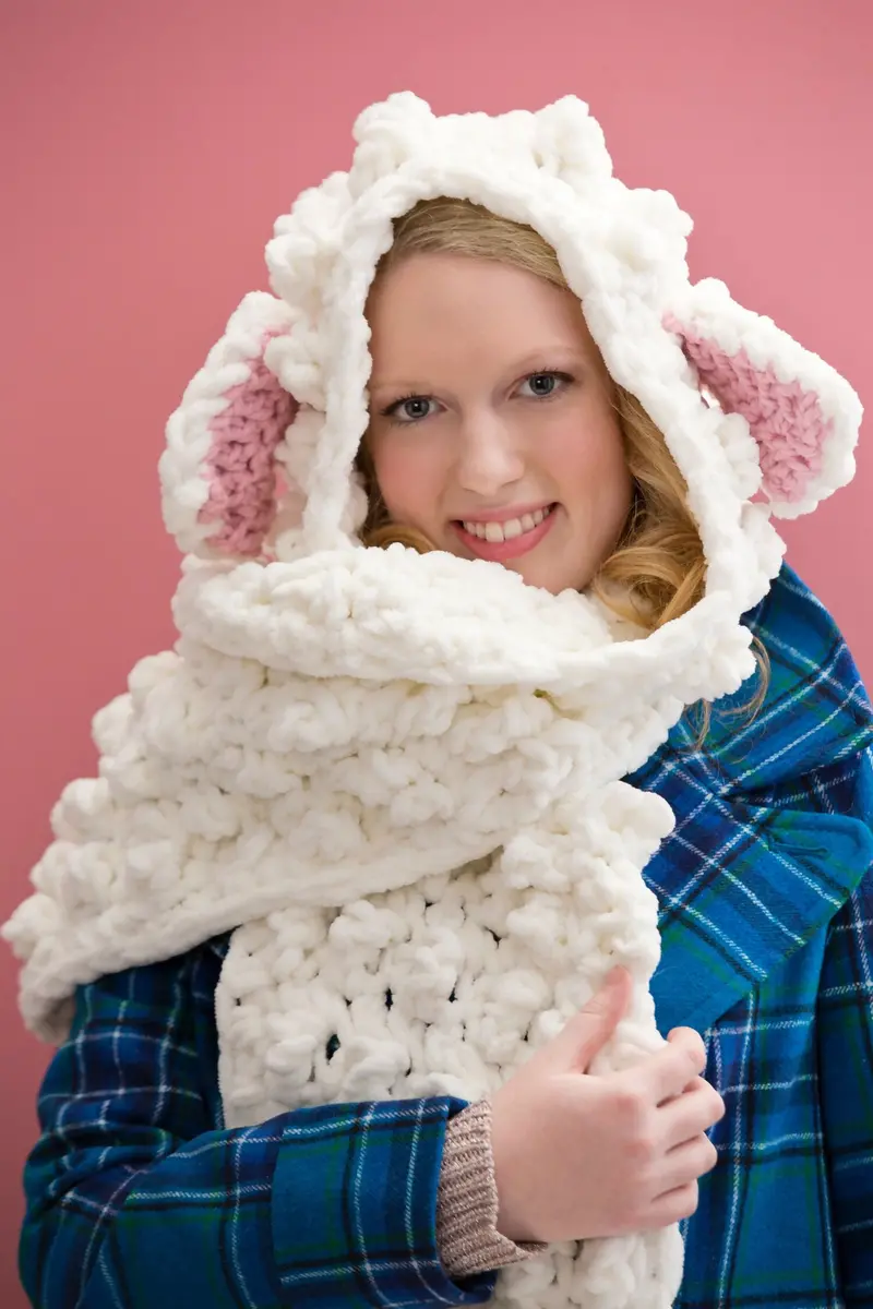 Hooded Sheep Scarf (Crochet) 1