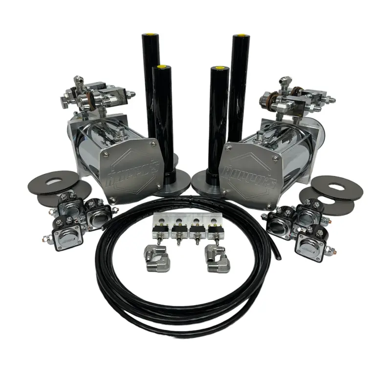 Hoppos Hydraulics 2 Pump Kit Front Back Side Side Chrome Street 1