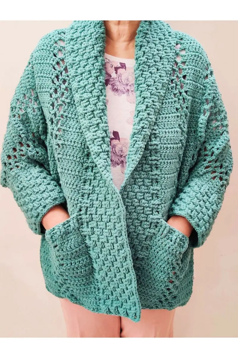 I Love Texture Cardigan (Crochet) 1