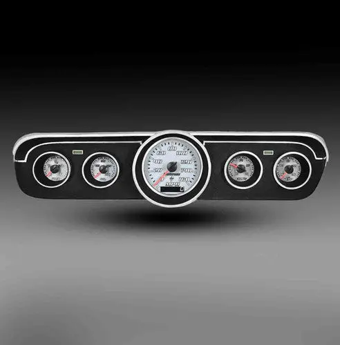 Intellitronix Led Analog Gauge Cluster Set Replacement With White Faceplate For 1965-1966 Ford Mustang 3
