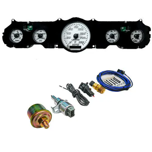 Intellitronix Led Analog Gauge Cluster Set Replacement With White Faceplate For 1965-1966 Ford Mustang 3