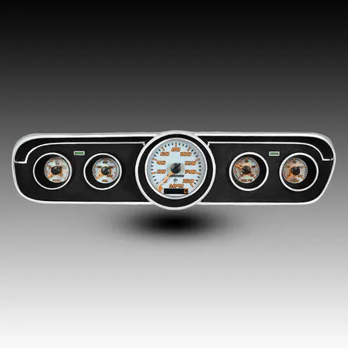 Intellitronix Led Analog Gauge Cluster Set Replacement With White Faceplate For 1965-1966 Ford Mustang 6
