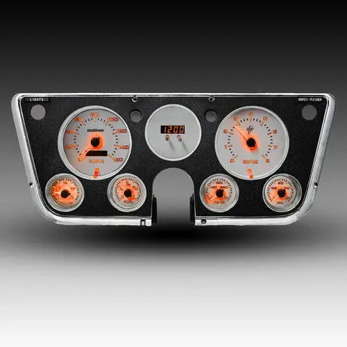 Intellitronix Led Analog Gauge Cluster Set Replacement With White Faceplate For 1967-1972 Chevrolet Truck 7