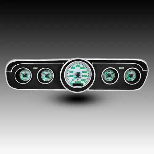 Intellitronix Led Analog Gauge Cluster Set Replacement With White Faceplate With Gps Speedometer Sending Unit For 1965-1966 Ford Mustang 6