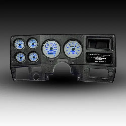 Intellitronix Led Analog Gauge Cluster Set Replacement With White Faceplate With Gps Speedometer Sending Unit For 1973-1987 Chevrolet Truck 6