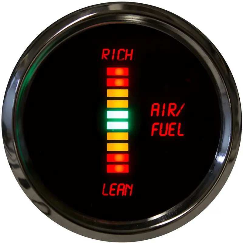 Intellitronix Led Digital Bargraph Air/Fuel Ratio Gauge - Black Faceplate With Chrome Bezel 1