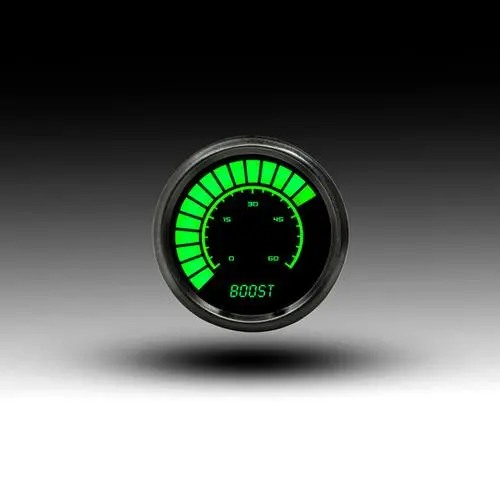 Intellitronix Led Digital Bargraph Boost Gauge - Black Faceplate With Black Bezel 2
