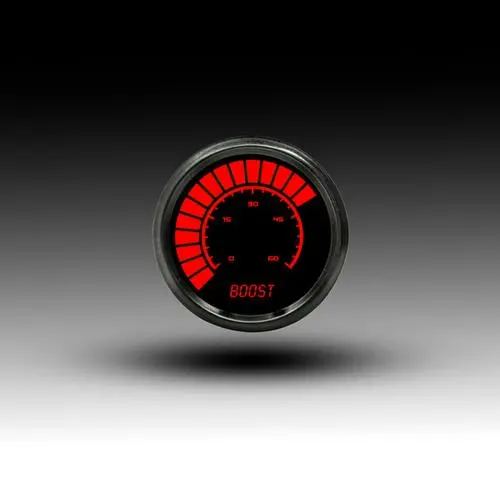 Intellitronix Led Digital Bargraph Boost Gauge - Black Faceplate With Black Bezel 4