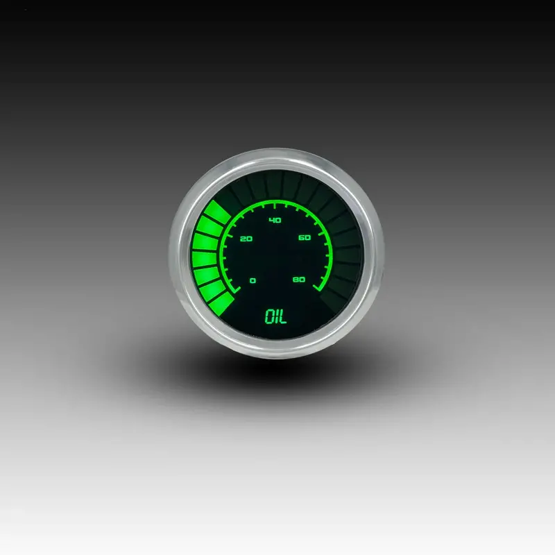 Intellitronix Led Digital Bargraph Oil Pressure Gauge - Black Faceplate With Chrome Bezel 4