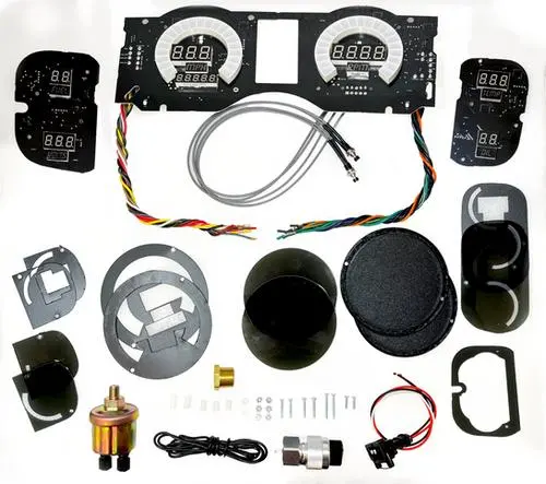 Intellitronix Led Digital Direct Fit Replacement Gauge Cluster Set With Black Faceplate For 70-81 Chevrolet Camaro 2