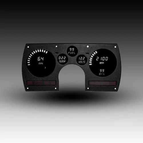 Intellitronix Led Digital Gauge Cluster Set With Black Faceplate For 1982-1990 Chevrolet Camaro 4