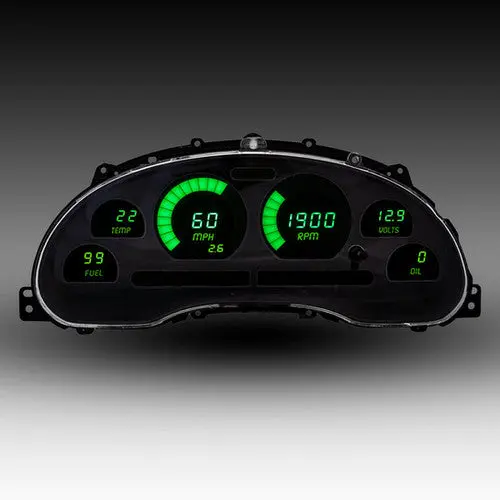 Intellitronix Led Digital Gauge Cluster Set With Black Faceplate For 1994-2004 Ford Mustang 2