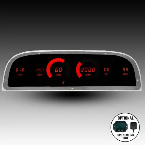 Intellitronix Led Digital Gauge Cluster Set With Black Faceplate For 60-63 Chevrolet Truck 5