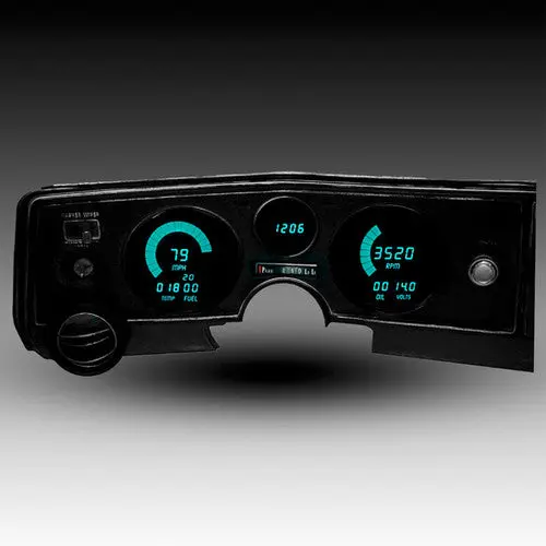 Intellitronix Led Digital Gauge Cluster Set With Black Faceplate For 69 Chevrolet Chevelle 3
