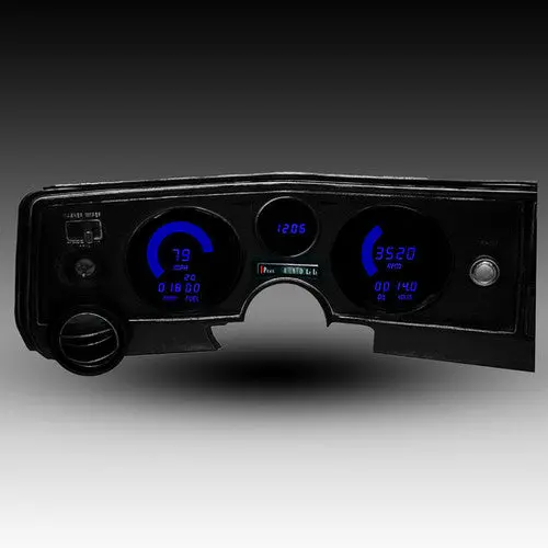 Intellitronix Led Digital Gauge Cluster Set With Black Faceplate For 69 Chevrolet Chevelle 5