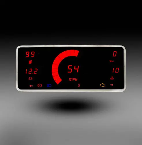 Intellitronix Led Digital Micro Universal 6-Gauge Panel Set With Black Faceplate 1