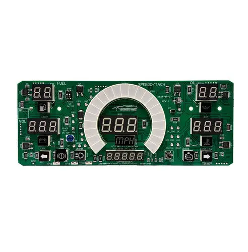 Intellitronix Led Digital Micro Universal 6-Gauge Panel Set With Black Faceplate 2