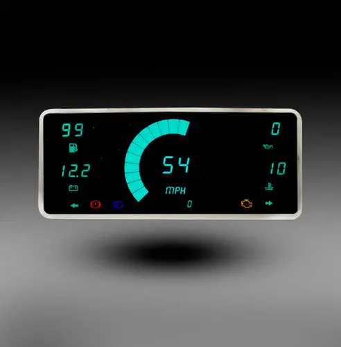 Intellitronix Led Digital Micro Universal 6-Gauge Panel Set With Black Faceplate 2