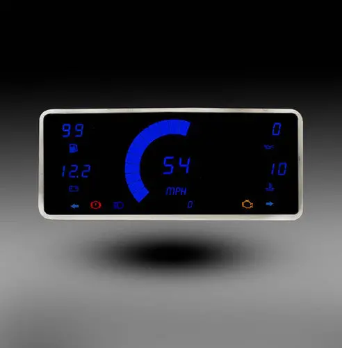 Intellitronix Led Digital Micro Universal 6-Gauge Panel Set With Black Faceplate 3