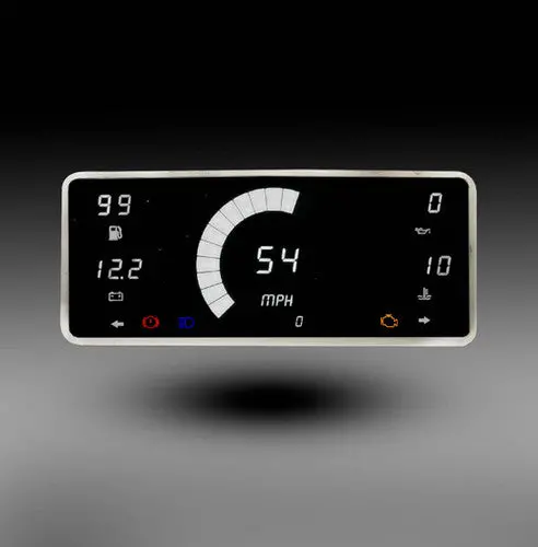 Intellitronix Led Digital Micro Universal 6-Gauge Panel Set With Black Faceplate 4