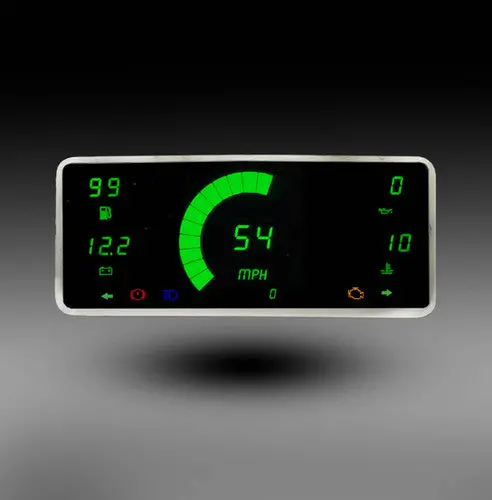 Intellitronix Led Digital Micro Universal 6-Gauge Panel Set With Black Faceplate 5