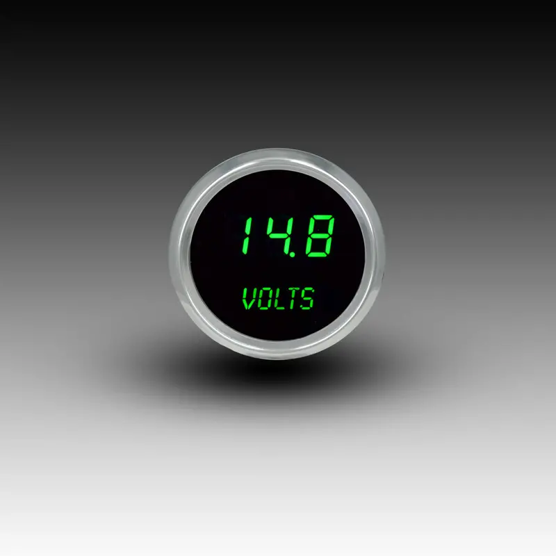 Intellitronix Led Digital Voltmeter Gauge - Black Faceplate With Chrome Bezel 2